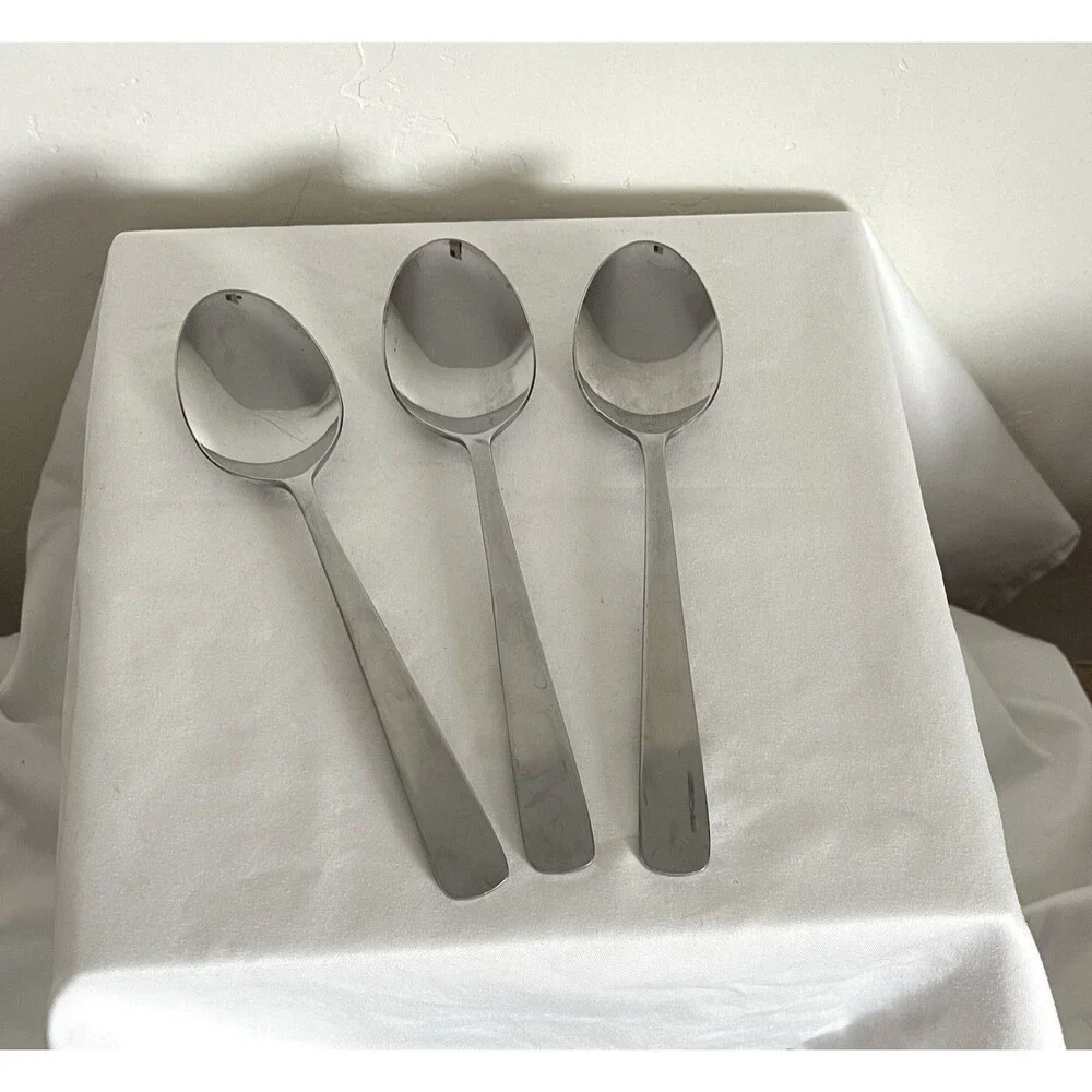 Oneida Northland stainless korea flatware spoons teaspoons 3 piece lot 7” euc